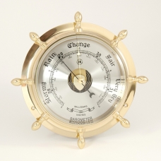 Brass Ship's Wheel Barometer, 